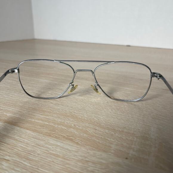 Vintage Randolph Engineering 5 1/2 Sunglasses Aviator Matte Chrome Metal 52-20 - Picture 5 of 9